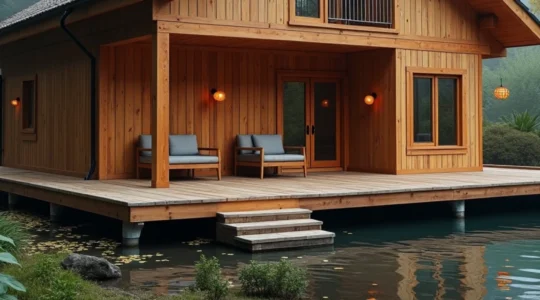 construction d'une maison en bois